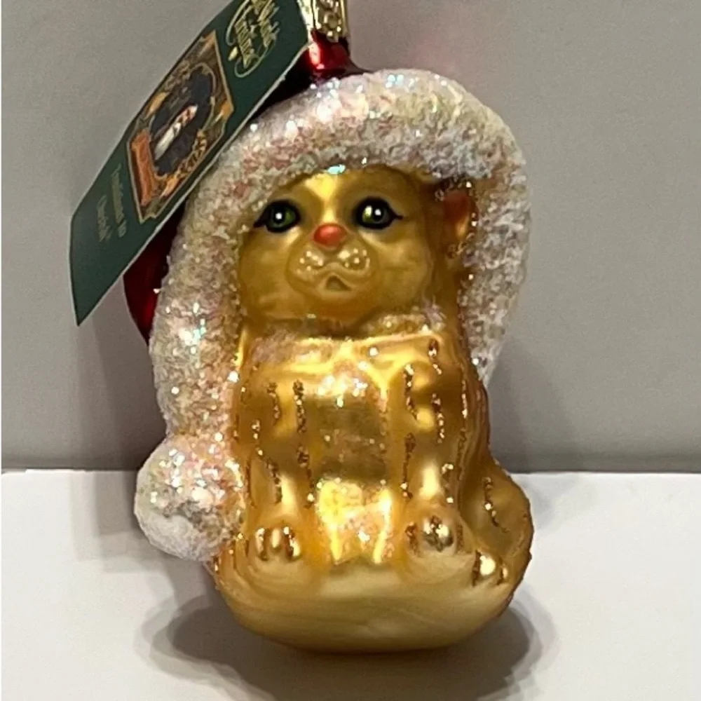 Old World Christmas Santa’s  Kitten Christmas Ornament